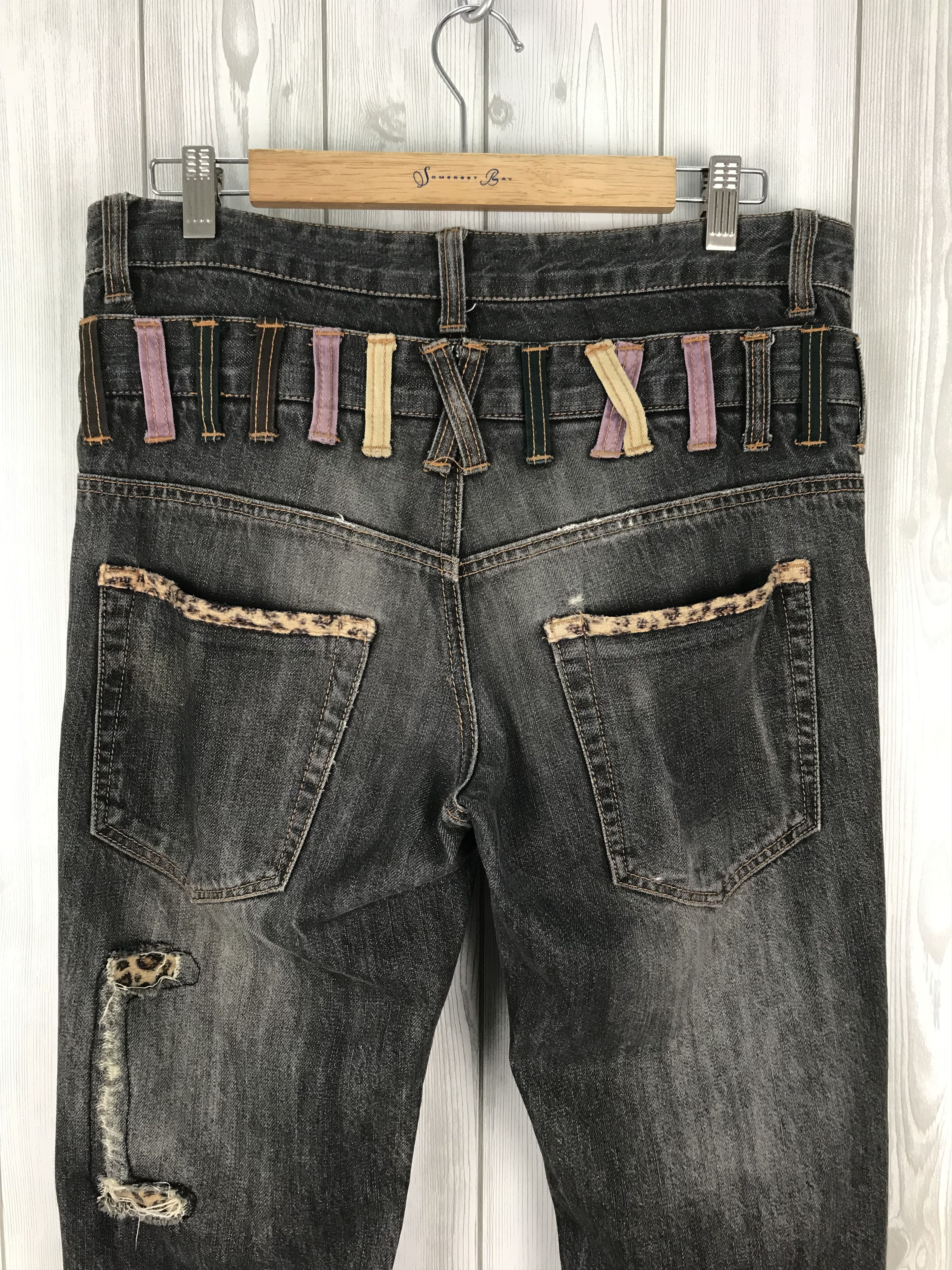 Hysteric Glamour Japanese Brand EXPLOSION Leopard Double Waist Denim Jeans Size US 32 / EU 48 - 11 Thumbnail