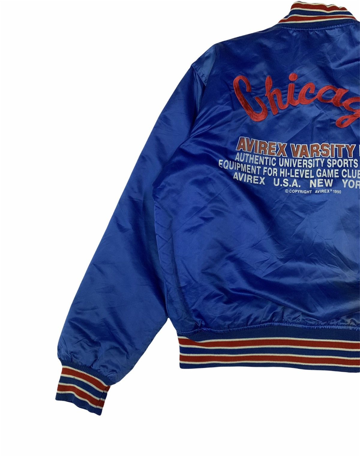 Avirex 🔥RARE AVIREX VARSITY JACKETS CHICAGO SPELLOUT Size US L / EU 52-54 / 3 - 7 Thumbnail