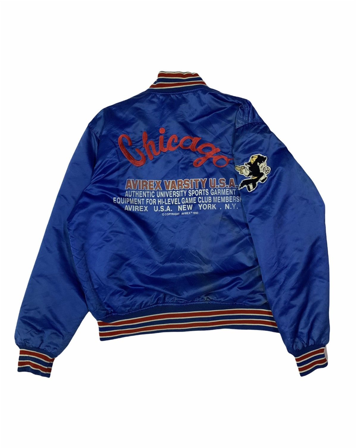 Avirex 🔥RARE AVIREX VARSITY JACKETS CHICAGO SPELLOUT Size US L / EU 52-54 / 3 - 6 Thumbnail