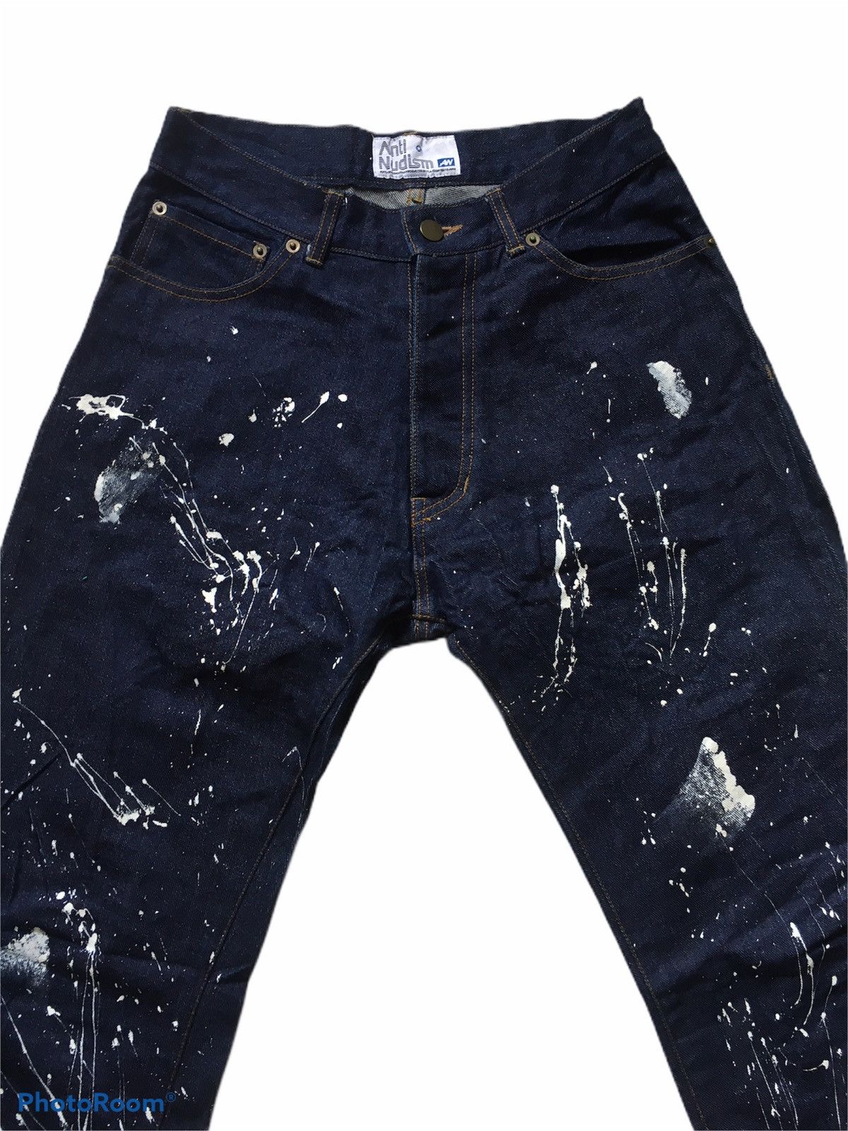Japanese Brand Anti Nudism Denim Paint Splatter Size US 28 / EU 44 - 2 Thumbnail