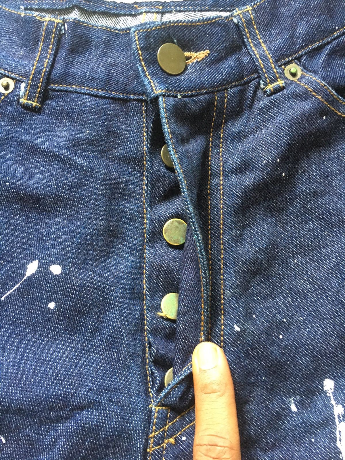 Japanese Brand Anti Nudism Denim Paint Splatter Size US 28 / EU 44 - 7 Thumbnail