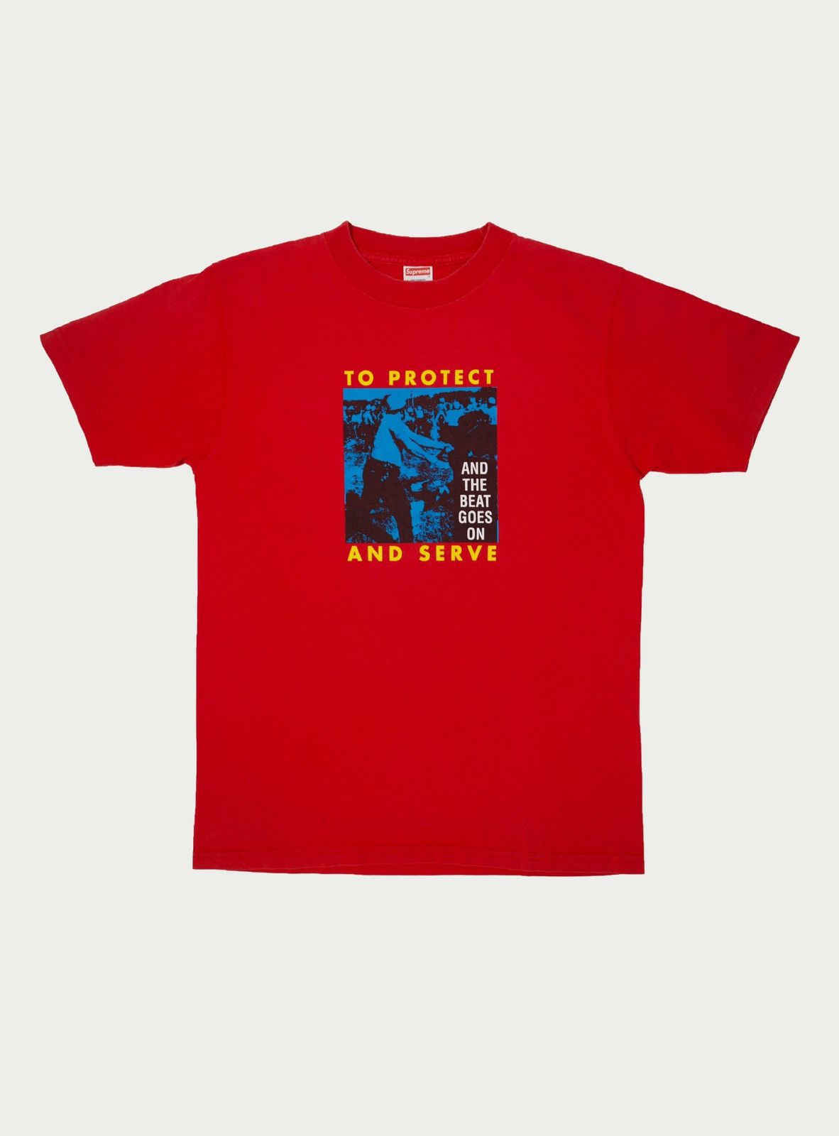 Supreme Supreme 2008 To Protect And Serve/The Beat Goes On T Shirt Size US M / EU 48-50 / 2 - 1 Thumbnail