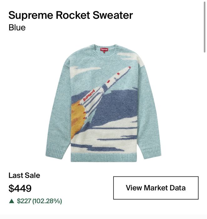 Supreme FW22 - ROCKET SWEATER | Grailed