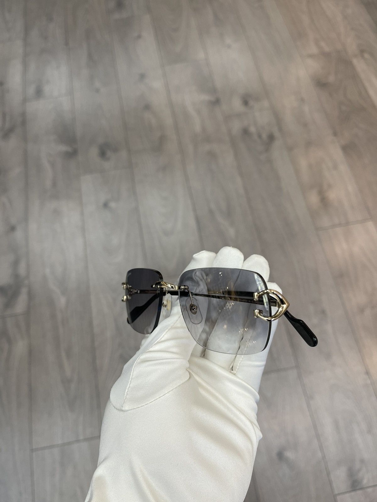 Cartier Cartier Big C Decor Gold Sunglasses Size ONE SIZE - 3 Thumbnail
