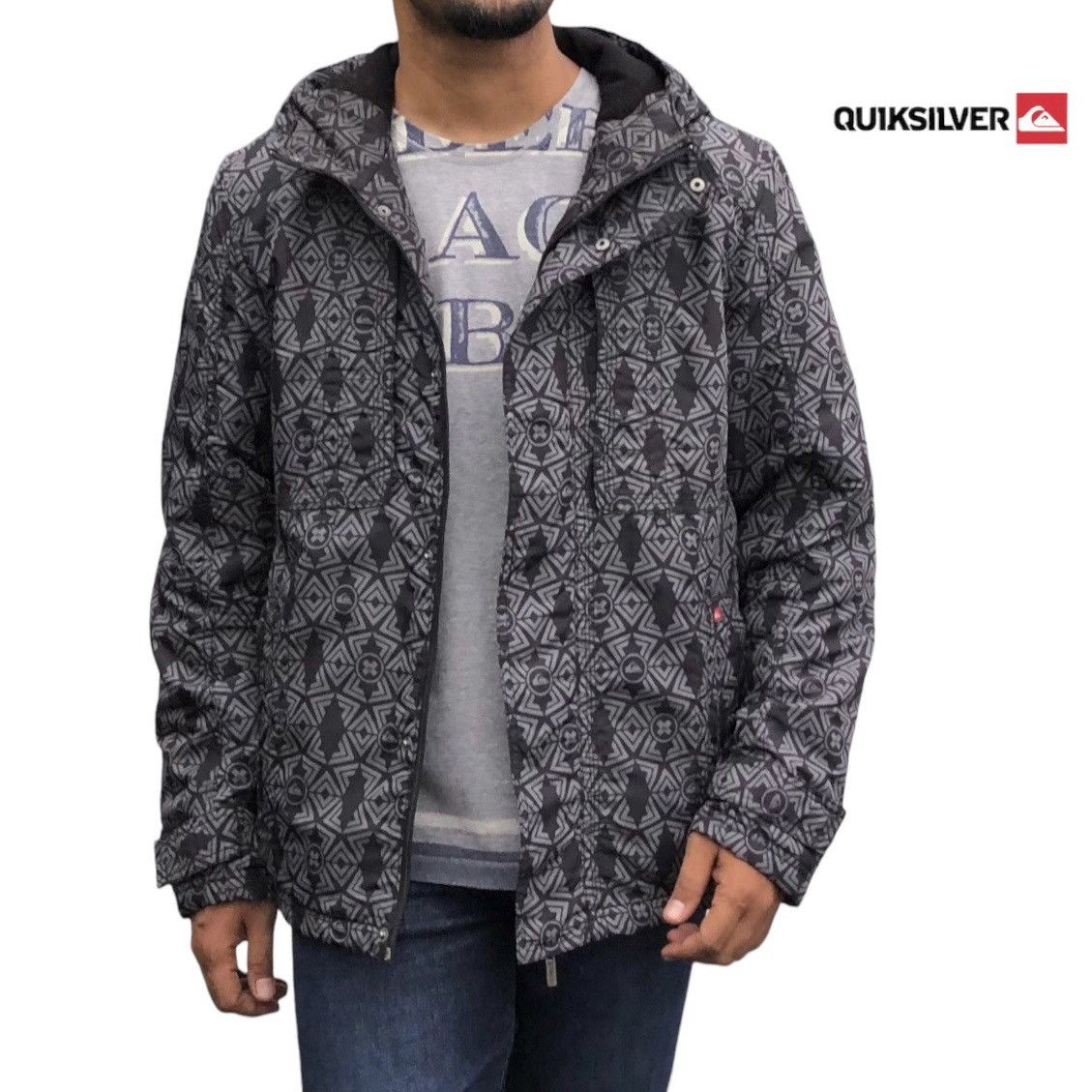 Quiksilver Quiksilver Full Printed Overprint Lined Fleece Jacket Size US L / EU 52-54 / 3 - 1 Thumbnail