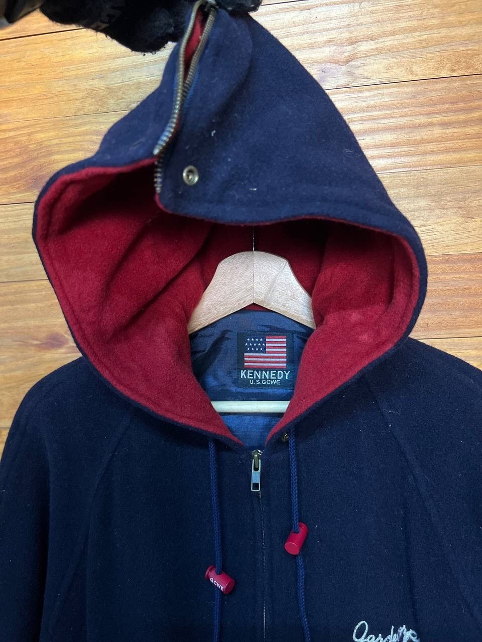 Other KENNEDY GARDECORPS SPELLOUT WOOL HOODED JACKET Size US M / EU 48-50 / 2 - 6 Thumbnail