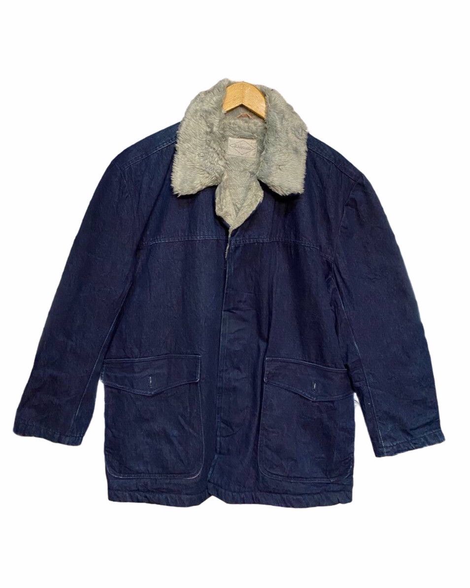 Japanese Brand VINTAGE RIVERSON DENIM FAUX FUR JACKET Size US L / EU 52-54 / 3 - 2 Thumbnail
