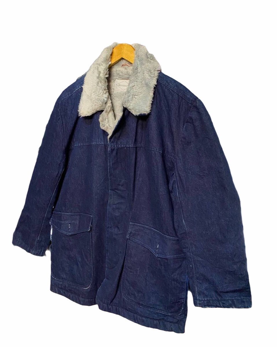 Japanese Brand VINTAGE RIVERSON DENIM FAUX FUR JACKET Size US L / EU 52-54 / 3 - 3 Thumbnail