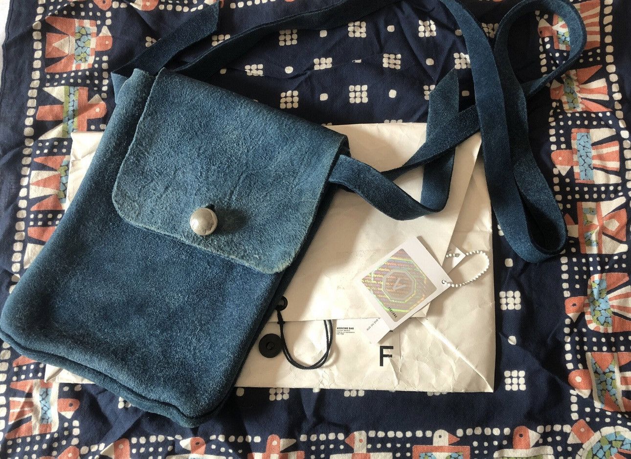 image of Visvim Medicine Bag L Indigo, Men's