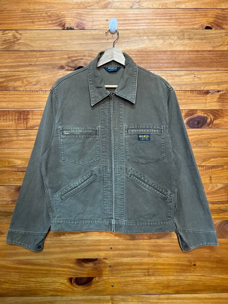 image of Oshkosh B’Gosh Zipper Jacket in Khaki, Men's (Size Small)