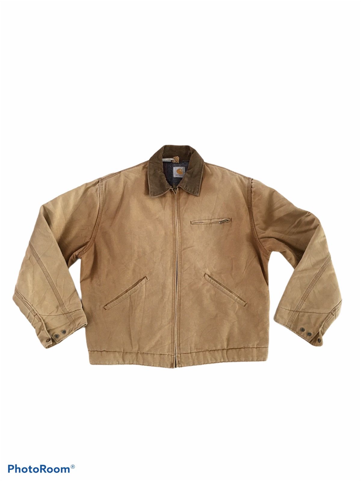 Carhartt Carthartt 90’s Thrashed Beautiful Sun Faded Workwear Jacket Size US XL / EU 56 / 4 - 1 Thumbnail
