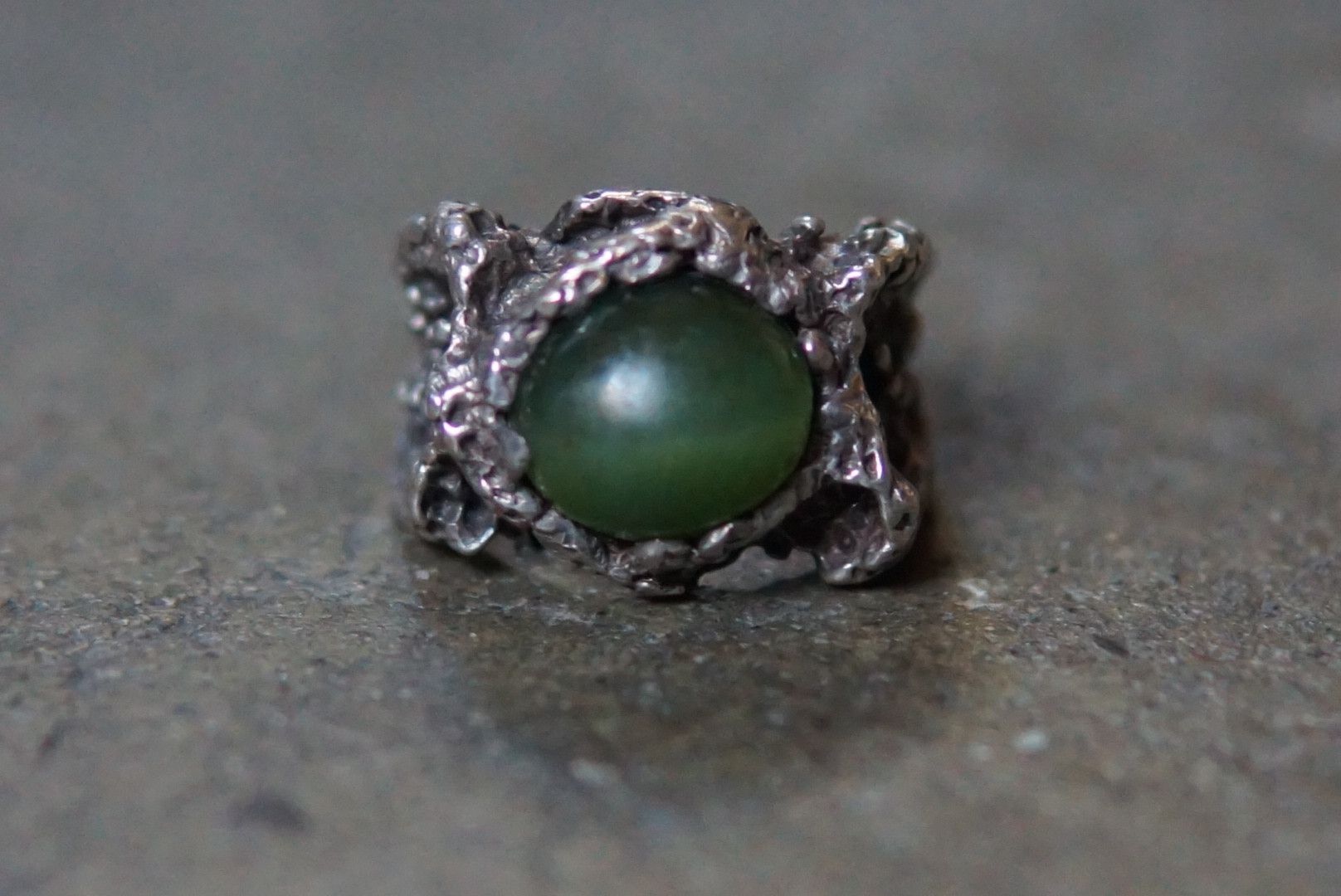 Jewelry Vintage Sterling Silver Ring 8.25 Brutalist Avant Garde Size ONE SIZE - 4 Thumbnail