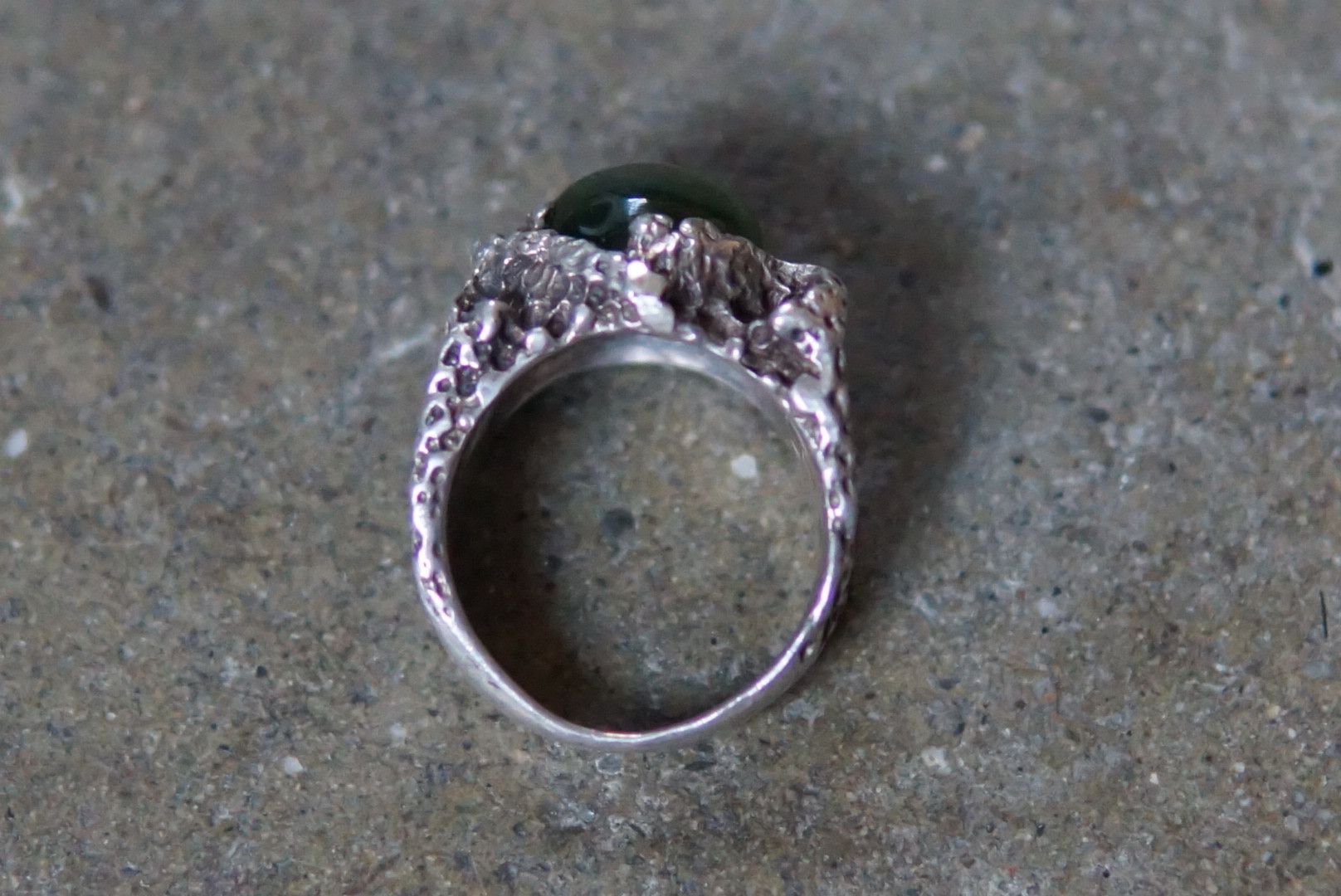 Jewelry Vintage Sterling Silver Ring 8.25 Brutalist Avant Garde Size ONE SIZE - 6 Thumbnail