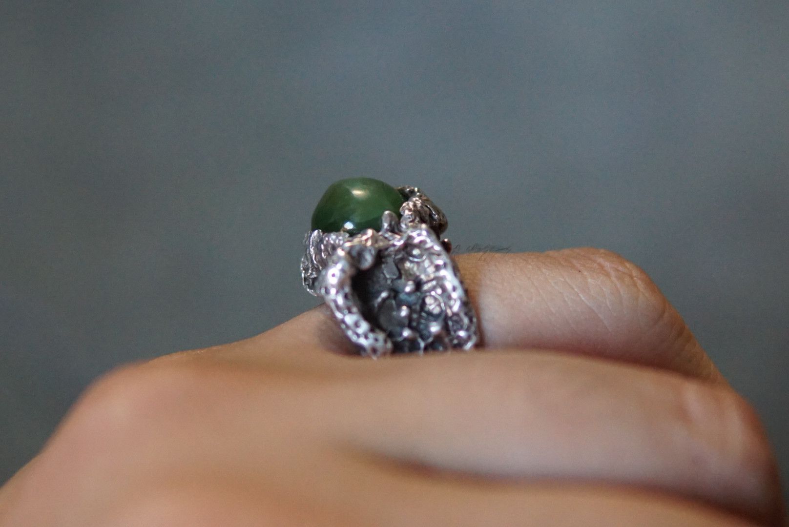 Jewelry Vintage Sterling Silver Ring 8.25 Brutalist Avant Garde Size ONE SIZE - 11 Thumbnail