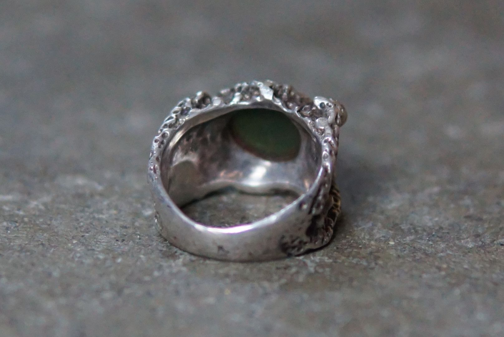 Jewelry Vintage Sterling Silver Ring 8.25 Brutalist Avant Garde Size ONE SIZE - 7 Thumbnail