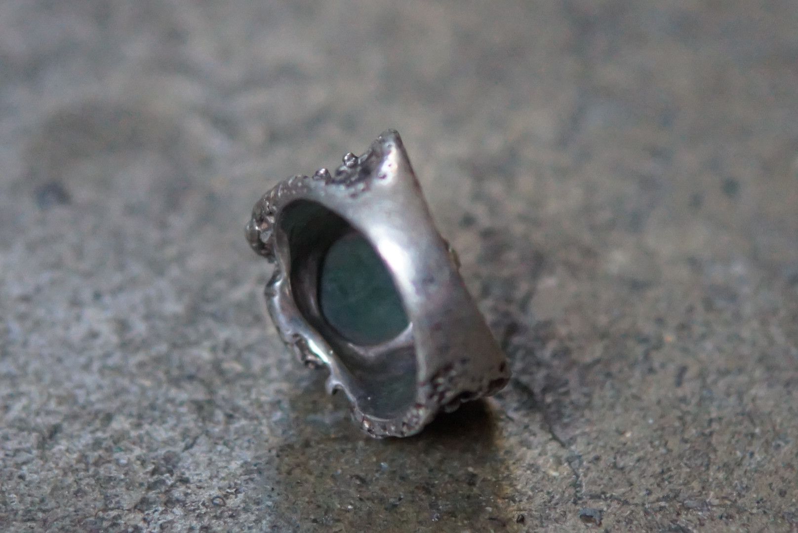 Jewelry Vintage Sterling Silver Ring 8.25 Brutalist Avant Garde Size ONE SIZE - 9 Thumbnail
