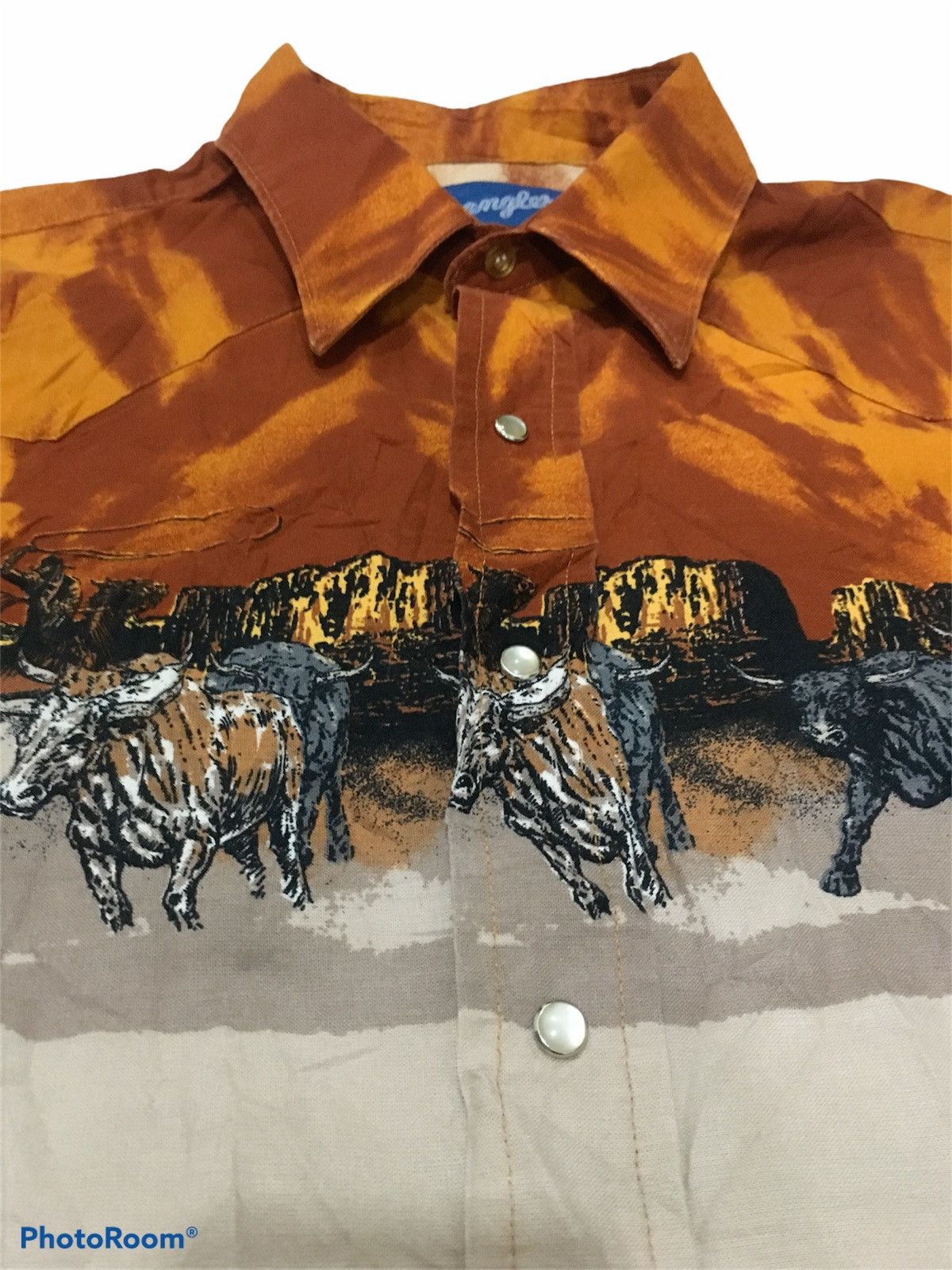 Wrangler Vintage 90’s Wrangler Western Cowboy Print Shirt Size US L / EU 52-54 / 3 - 2 Thumbnail