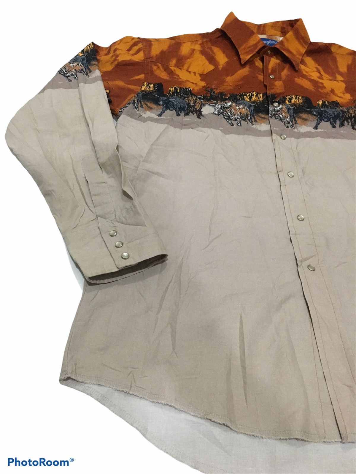 Wrangler Vintage 90’s Wrangler Western Cowboy Print Shirt Size US L / EU 52-54 / 3 - 3 Thumbnail