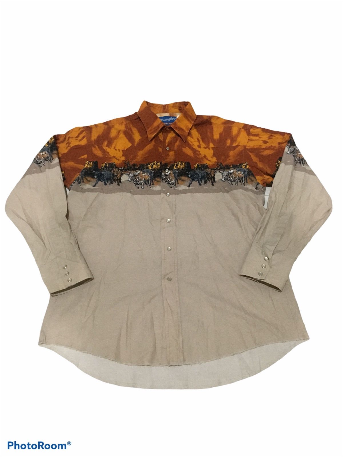 Chemise Wrangler Vintage Homme Taille S - Rouge Flanelle - Années 80/90 - Cowboy