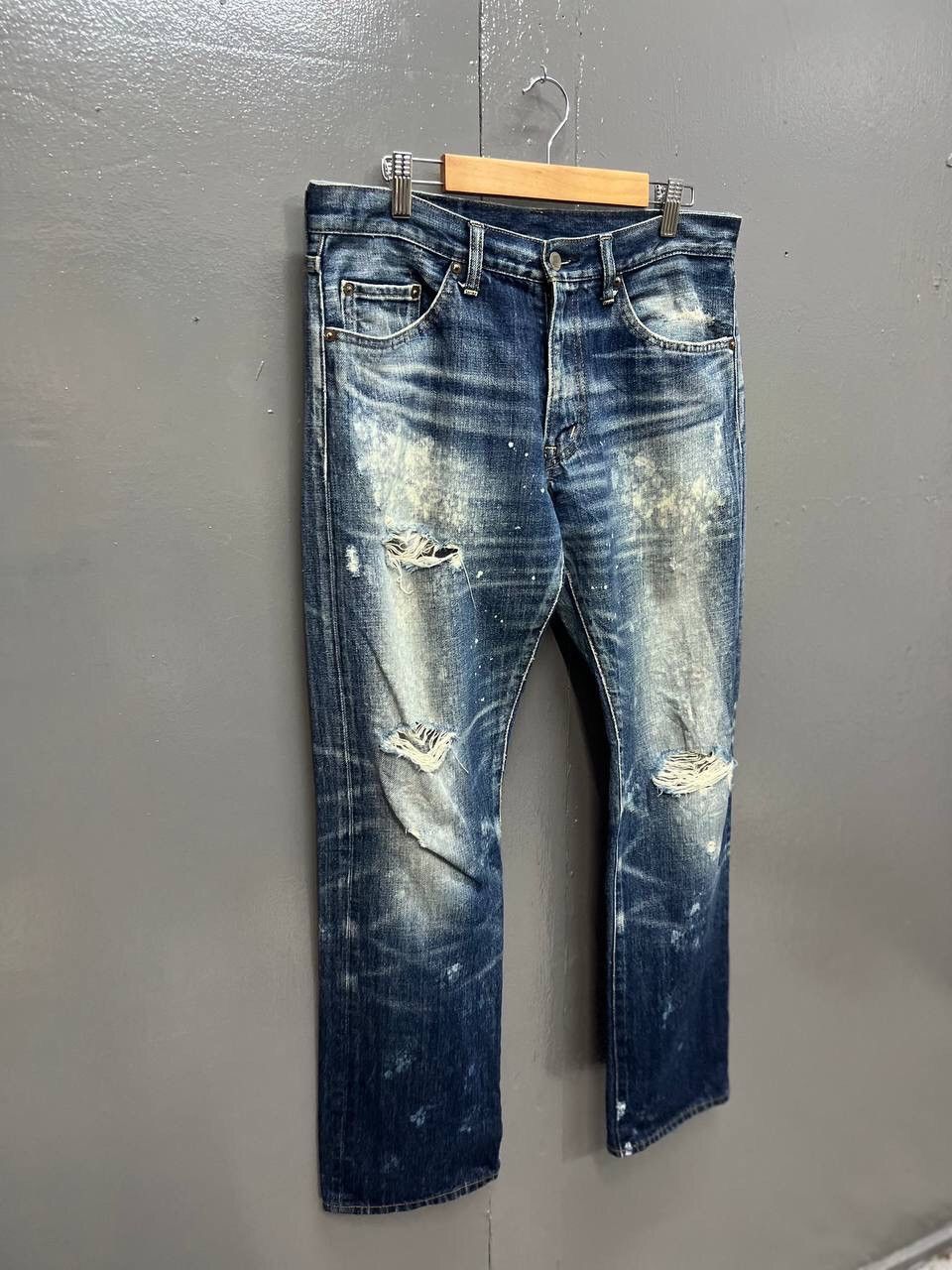 Japanese Brand VINTAGE RNA DISTRESS JEANS Size US 33 - 2 Thumbnail