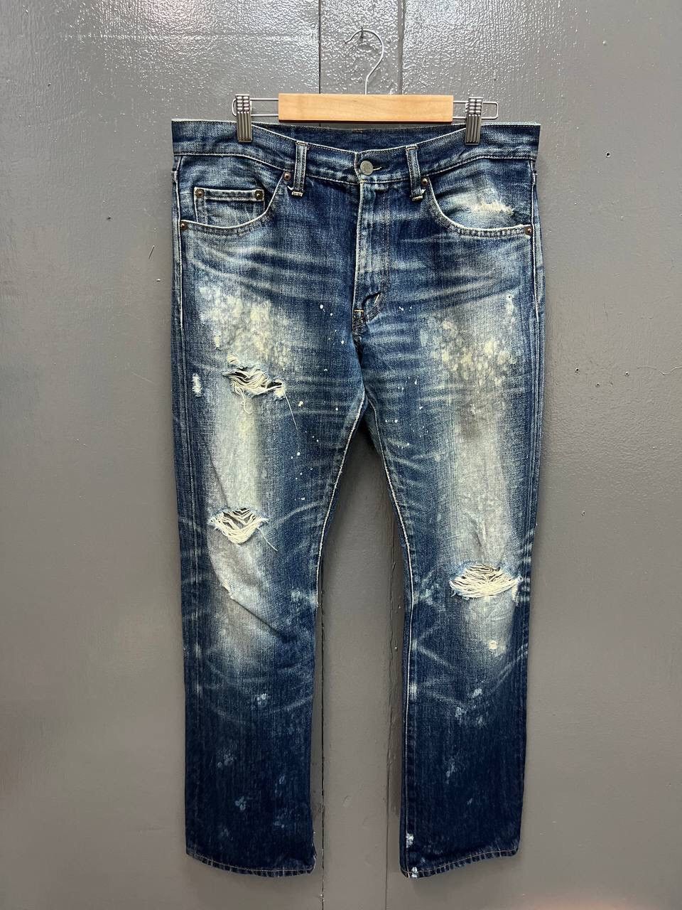 Japanese Brand VINTAGE RNA DISTRESS JEANS Size US 33 - 1 Thumbnail