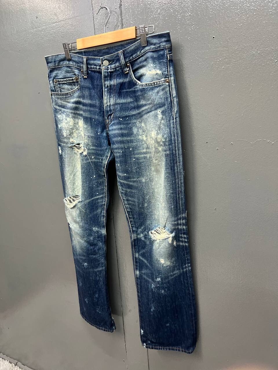 Japanese Brand VINTAGE RNA DISTRESS JEANS Size US 33 - 3 Thumbnail