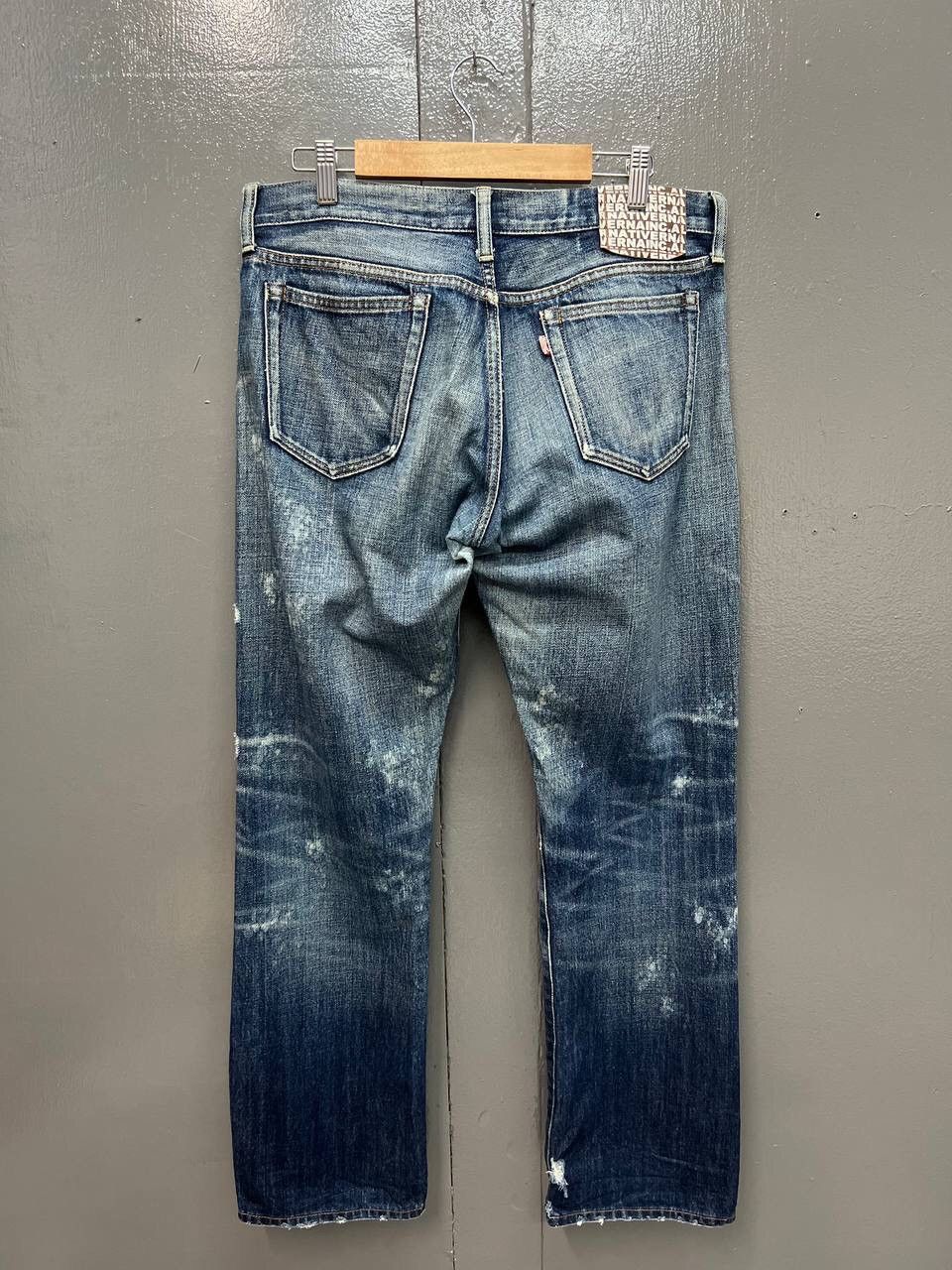 Japanese Brand VINTAGE RNA DISTRESS JEANS Size US 33 - 7 Thumbnail