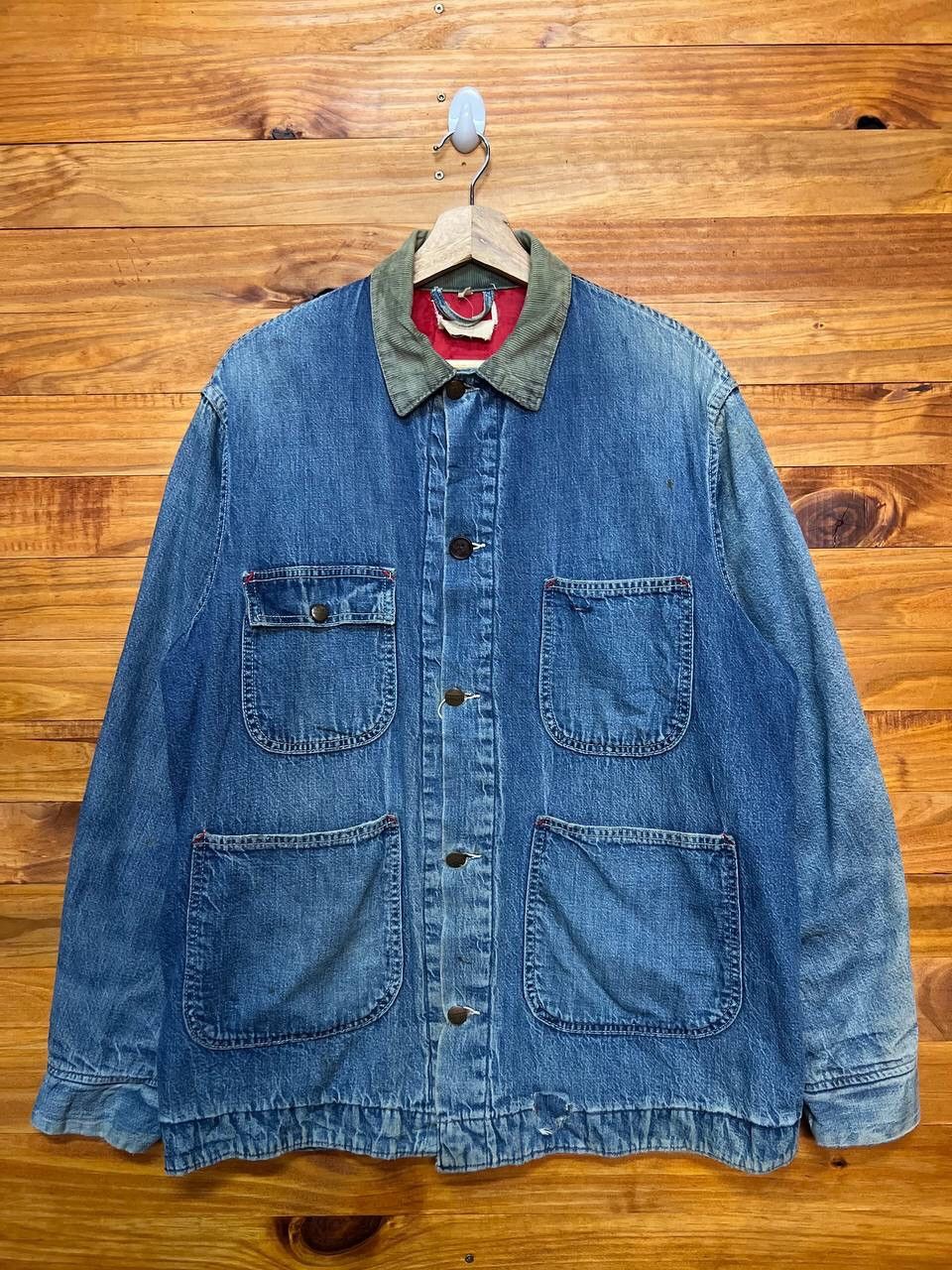 Original Montgomery VINTAGE MONTGOMERY WARD DENIM CHORE JACKET Size US L / EU 52-54 / 3 - 1 Thumbnail