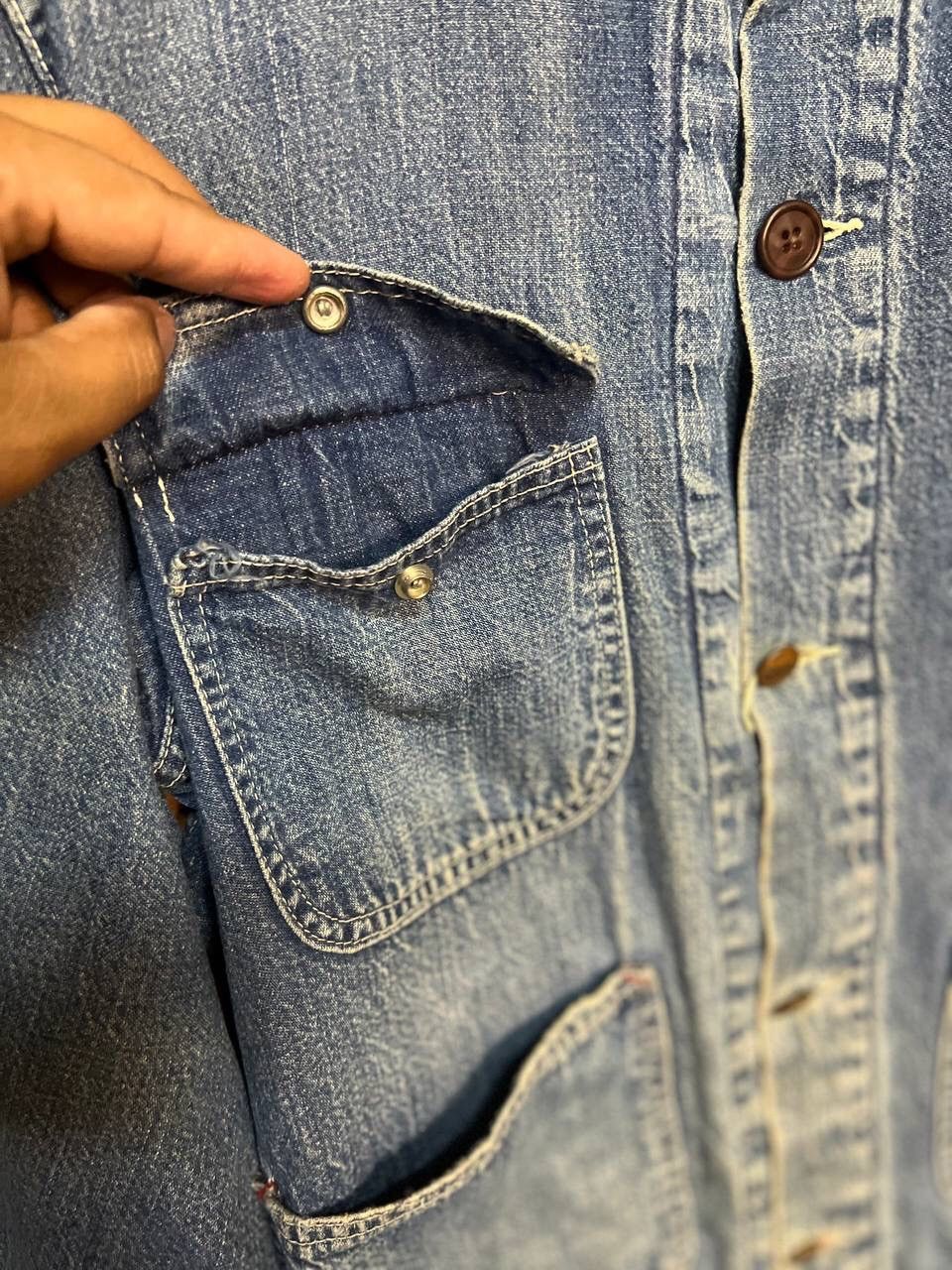 Original Montgomery VINTAGE MONTGOMERY WARD DENIM CHORE JACKET Size US L / EU 52-54 / 3 - 8 Thumbnail