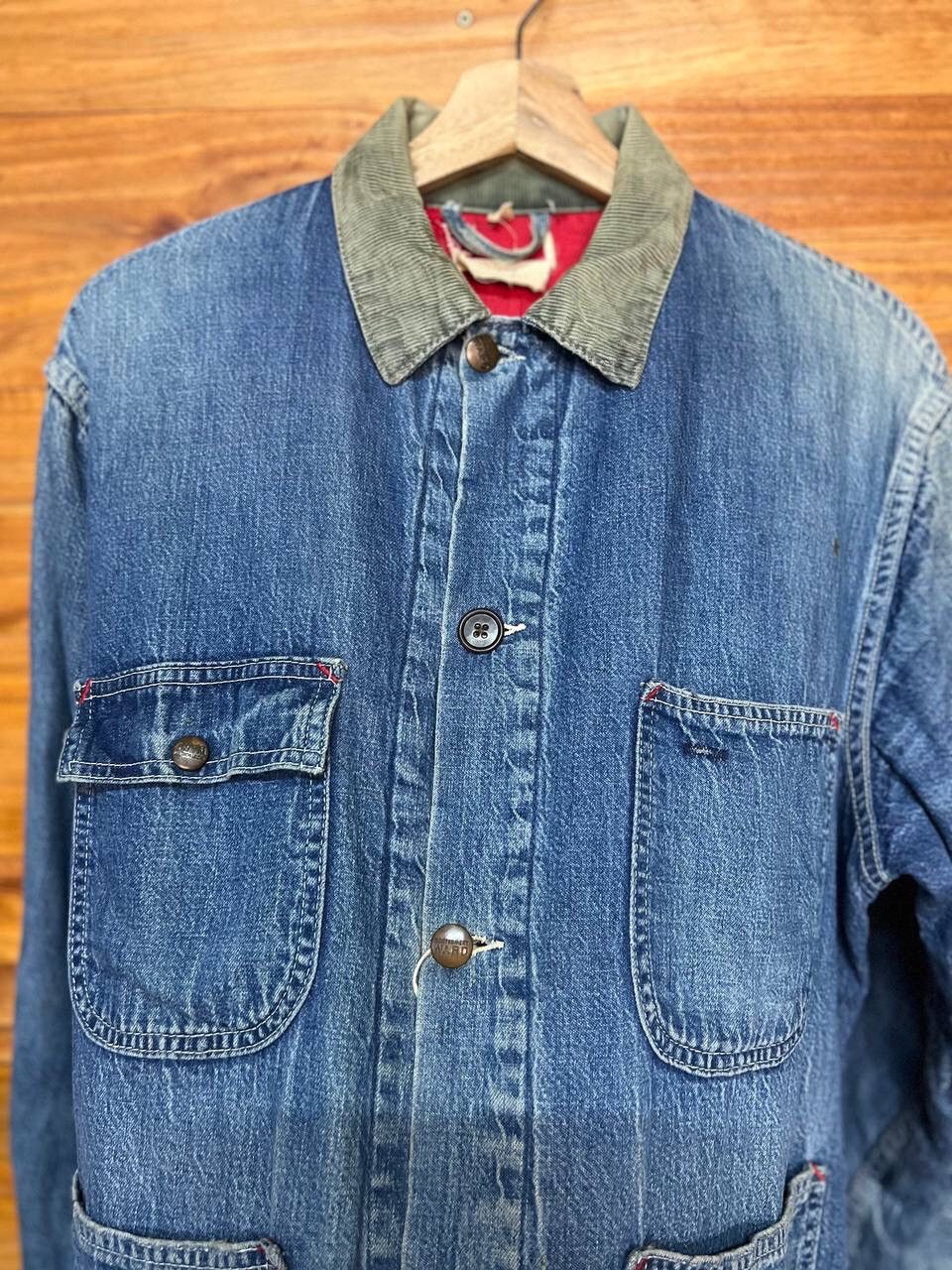 Original Montgomery VINTAGE MONTGOMERY WARD DENIM CHORE JACKET Size US L / EU 52-54 / 3 - 13 Thumbnail