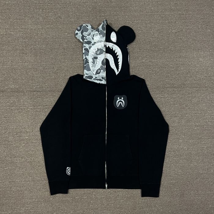 Bape x hot sale bearbrick hoodie