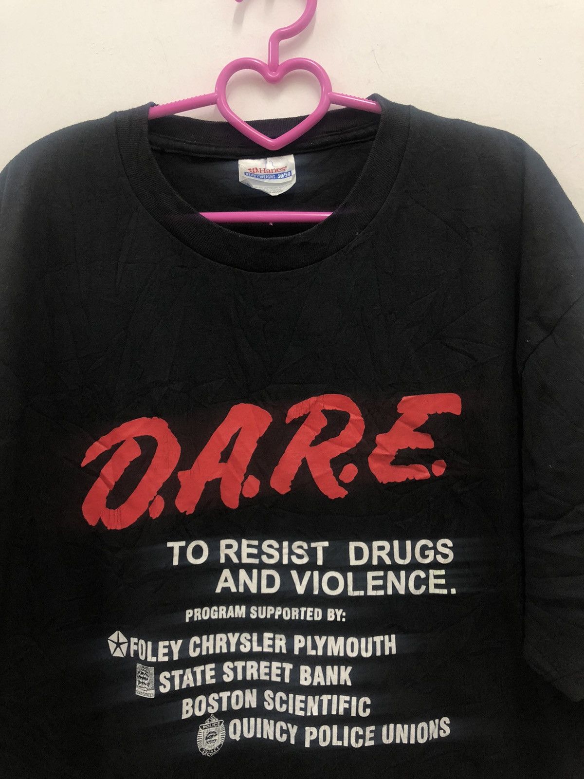 D.A.R.E Rare Vintage D.A.R.E. Spell Out Tee Size US L / EU 52-54 / 3 - 2 Thumbnail