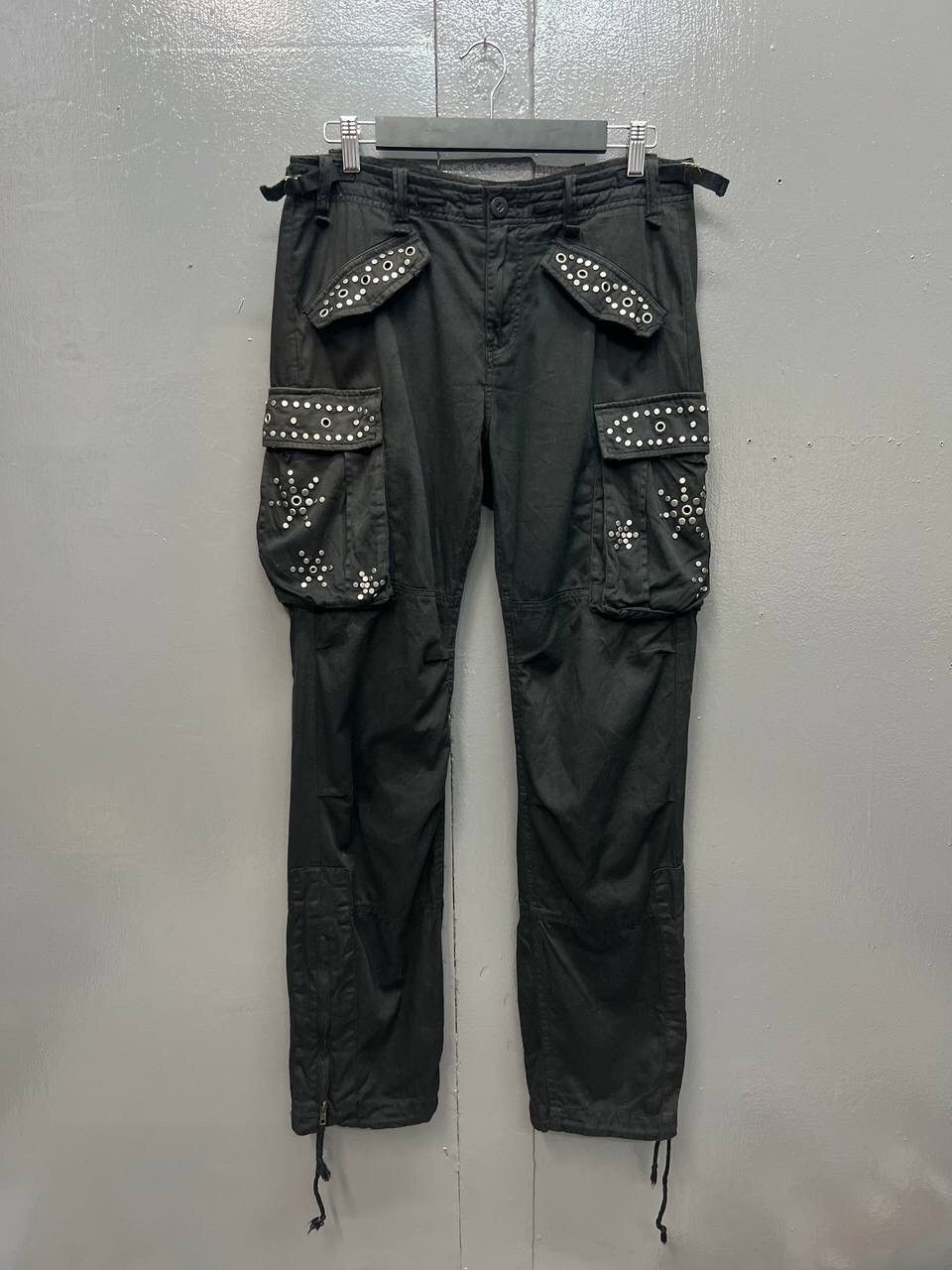image of Seditionaries Vintage Seditioneries Style Cargo/ Bondage Pants in Black, Men's (Size 32)