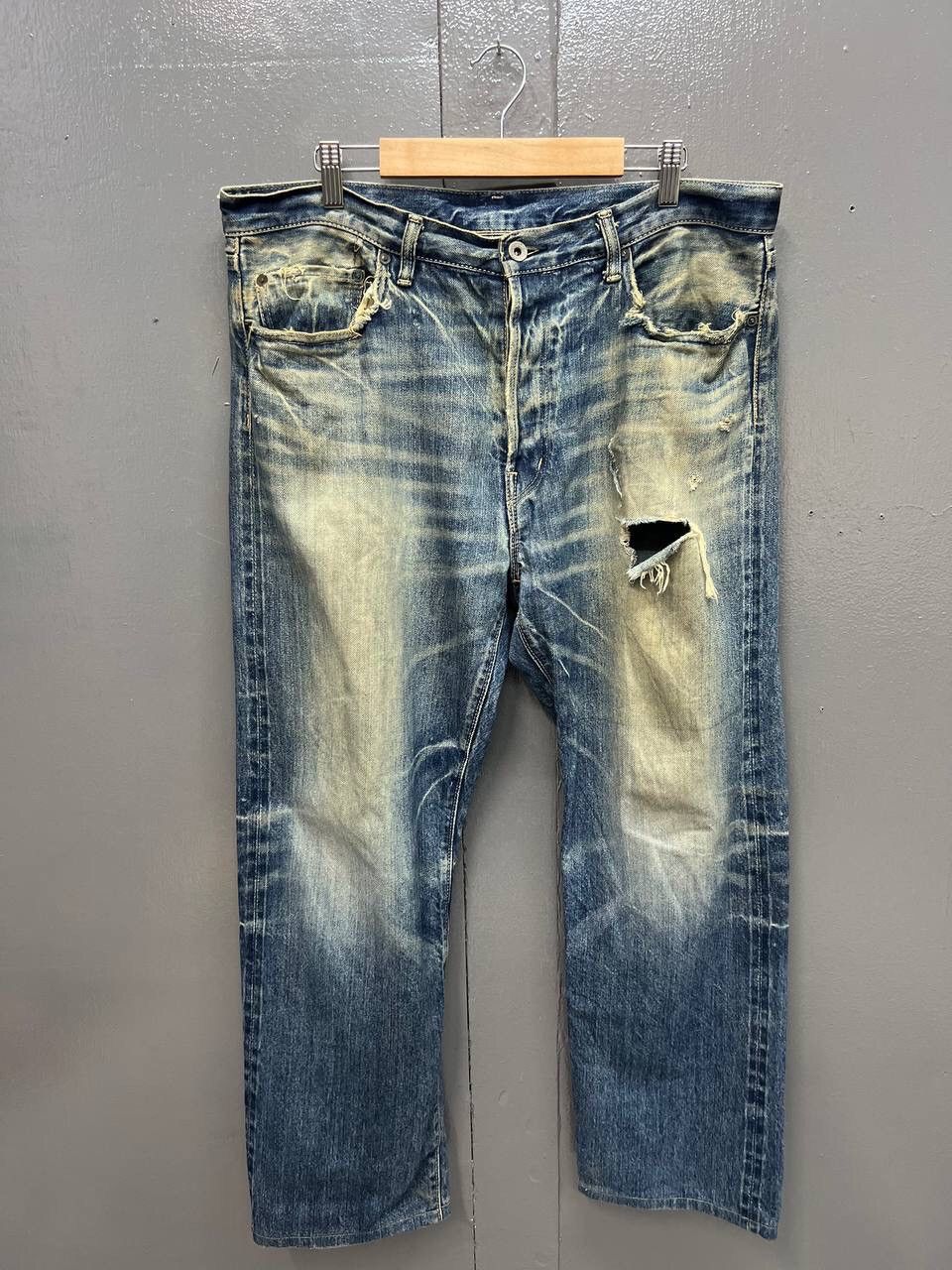Spellbound × Vintage VINTAGE SPELLBOUND SELVEDGE DISTRESS JEANS Size US 36 / EU 52 - 1 Thumbnail