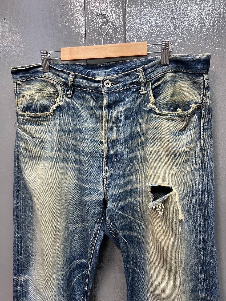 Spellbound × Vintage VINTAGE SPELLBOUND SELVEDGE DISTRESS JEANS Size US 36 / EU 52 - 4 Thumbnail