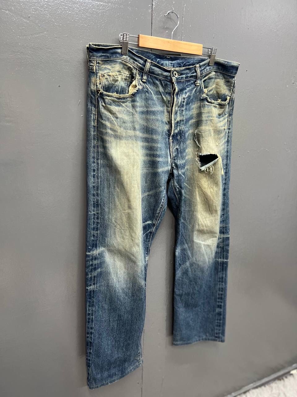 Spellbound × Vintage VINTAGE SPELLBOUND SELVEDGE DISTRESS JEANS Size US 36 / EU 52 - 2 Thumbnail