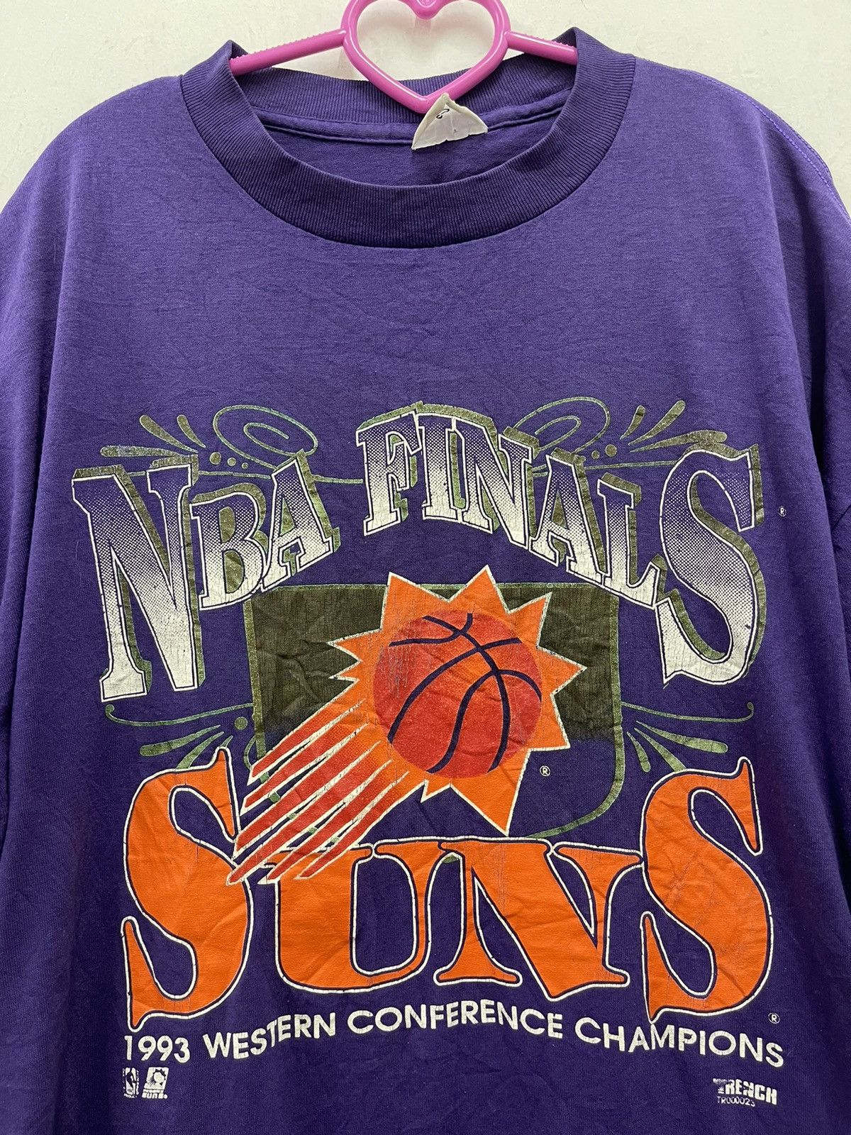 NBA Rare Vintage NBA FINALS 1993 PHOENIX SUNS Shirt Size US XXL / EU 58 / 5 - 2 Thumbnail