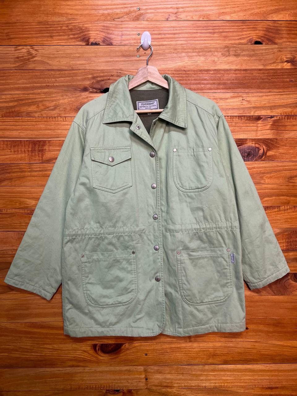image of Fendissime Repvbblica Italiana Sportwear Jacket in Light Green, Men's (Size Medium)