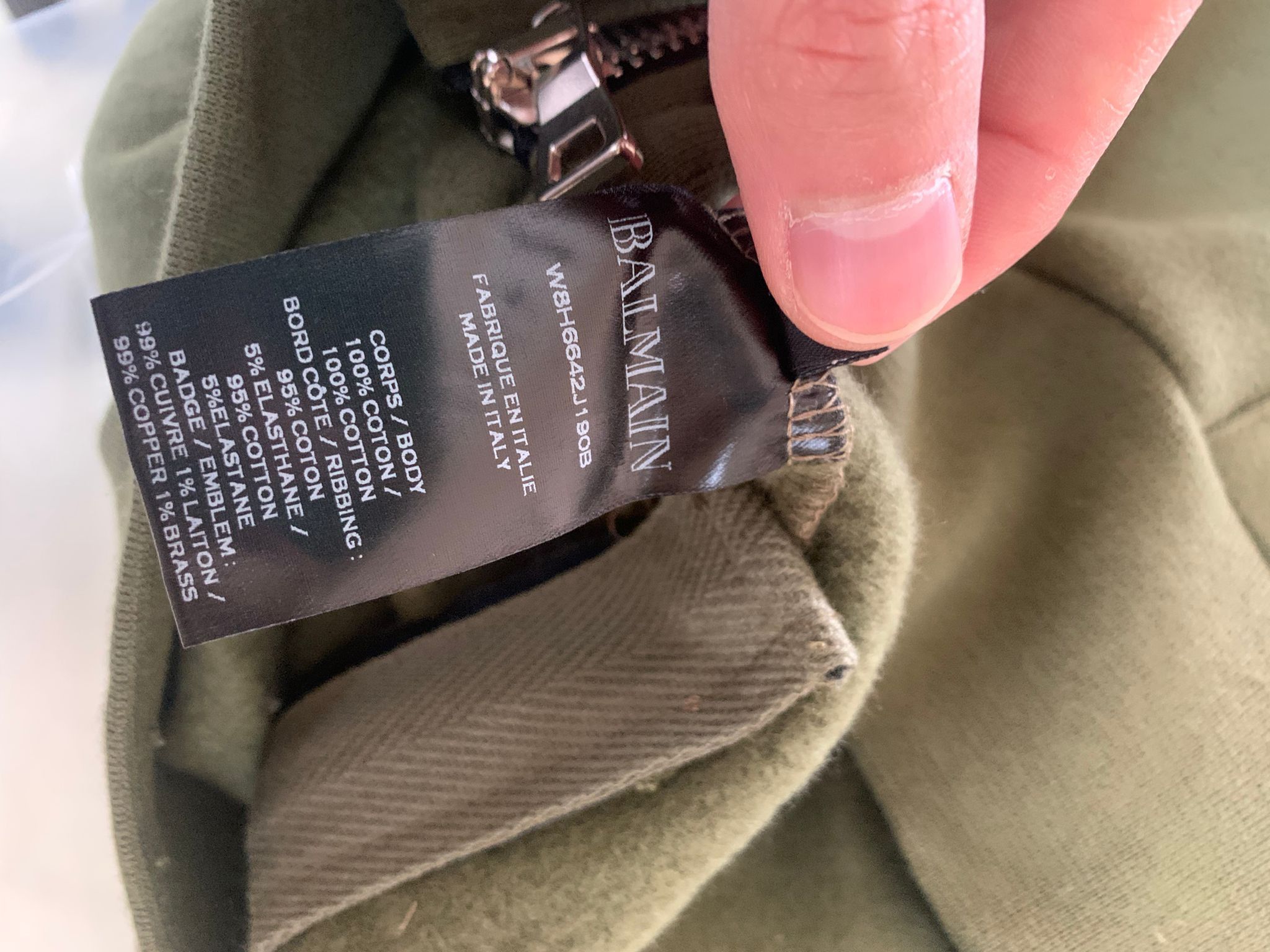 Balmain Pullover Dual Zip Hoodie in Military Green Size US M / EU 48-50 / 2 - 10 Thumbnail