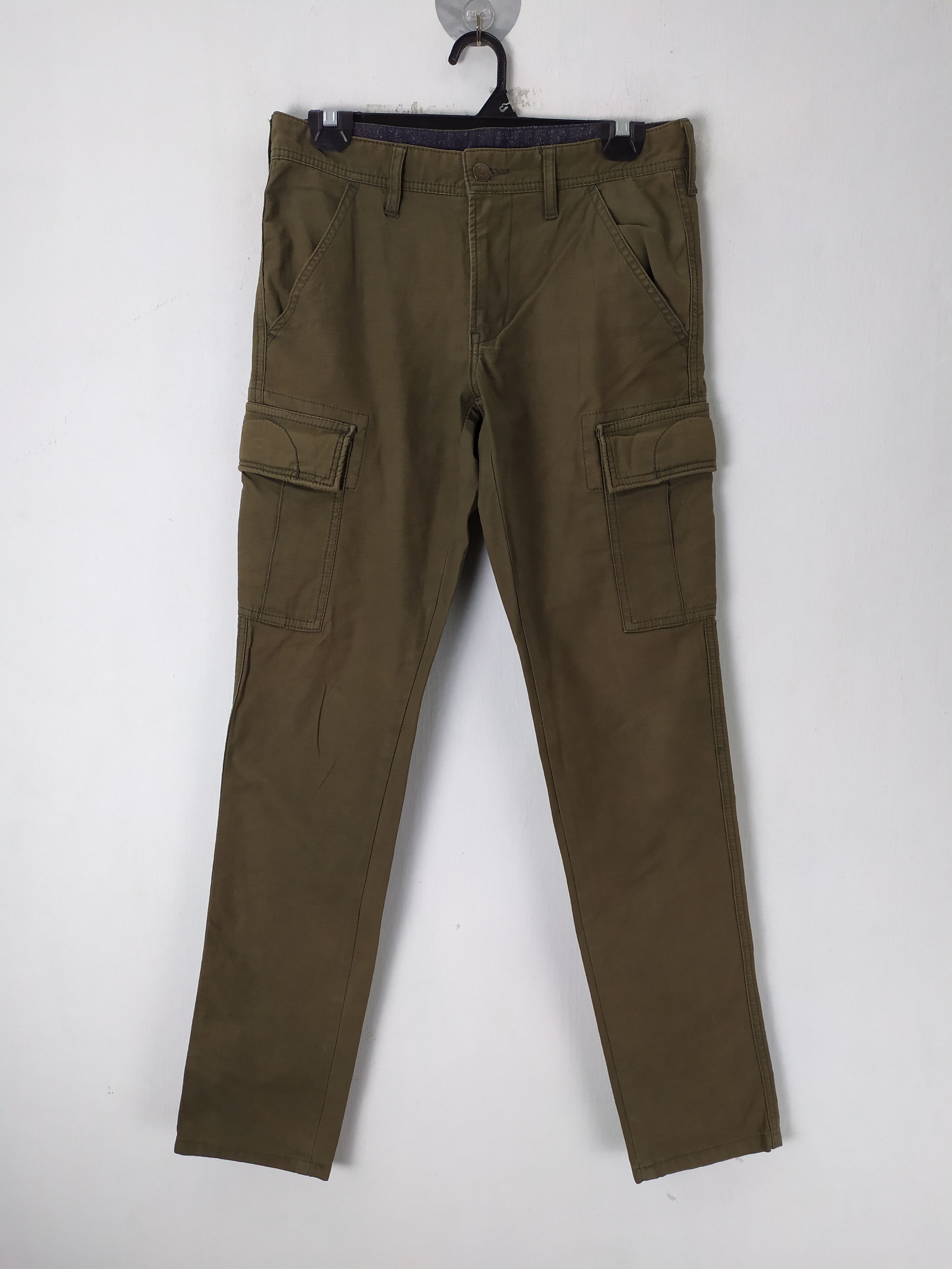 Japanese Brand VITAL OLIVE SKINNY CARGO PANTS Size US 29 - 1 Thumbnail
