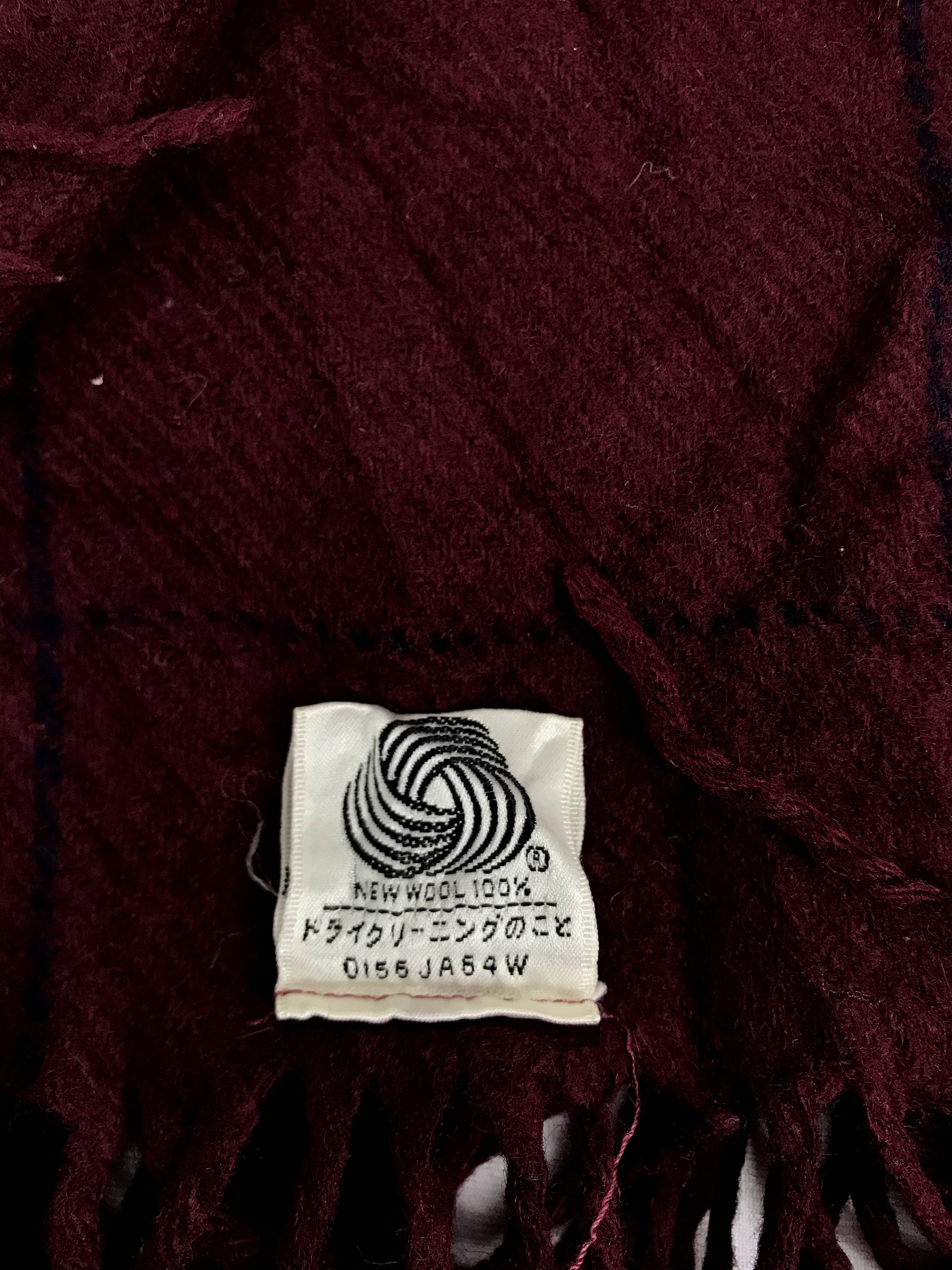 Burberry BURBERRY Burberrys Prorsum Embroidery Logo Wool Scarf Size ONE SIZE - 4 Thumbnail