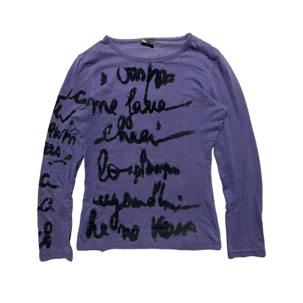 Jean Paul Gaultier Script graphic long sleeve Size US S / EU 44-46 / 1 - 1 Thumbnail