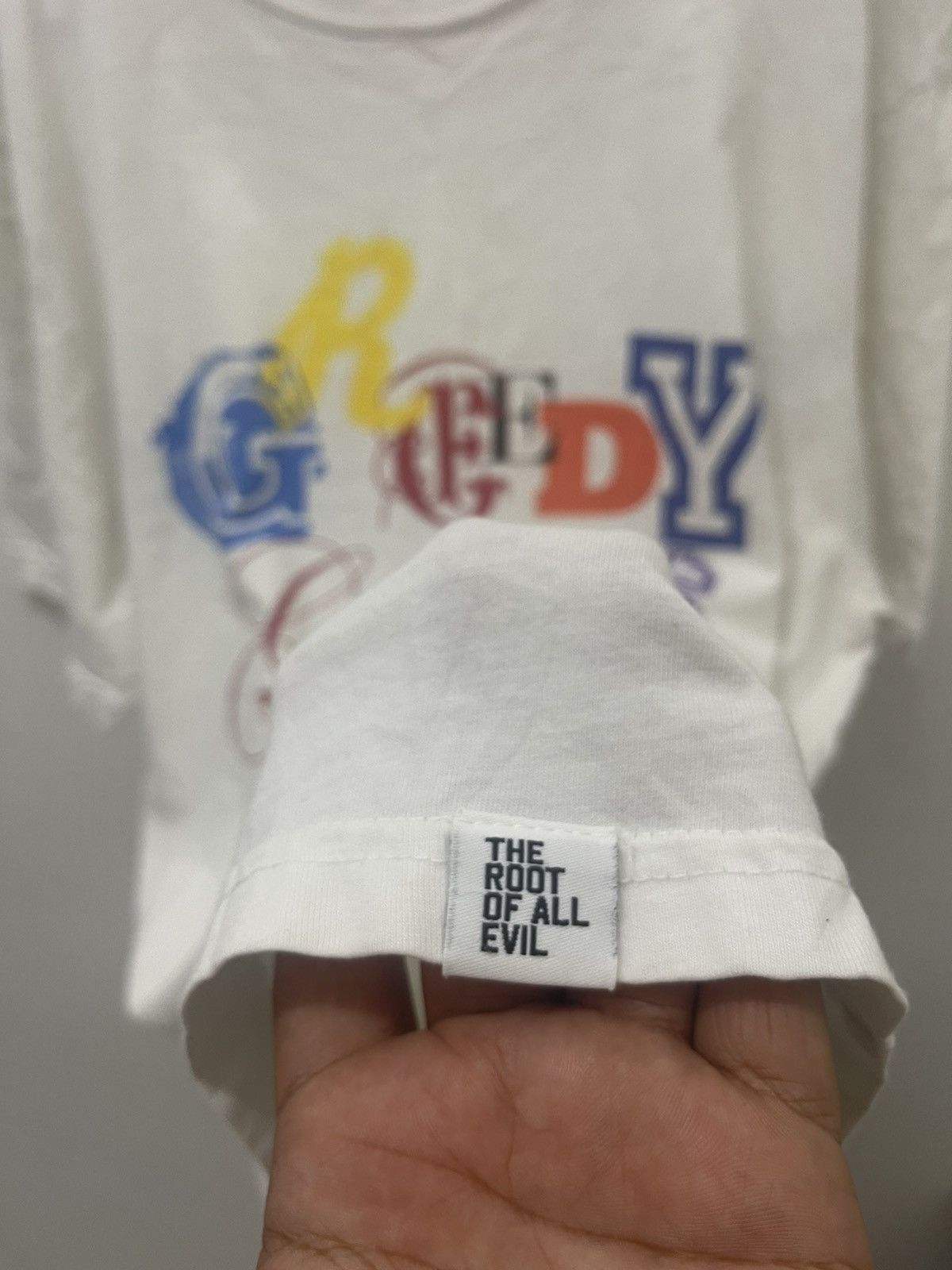 Greedy Genius Rare GREEDY GENIUS Spell Out Graffiti Art Tee Size US L / EU 52-54 / 3 - 3 Thumbnail