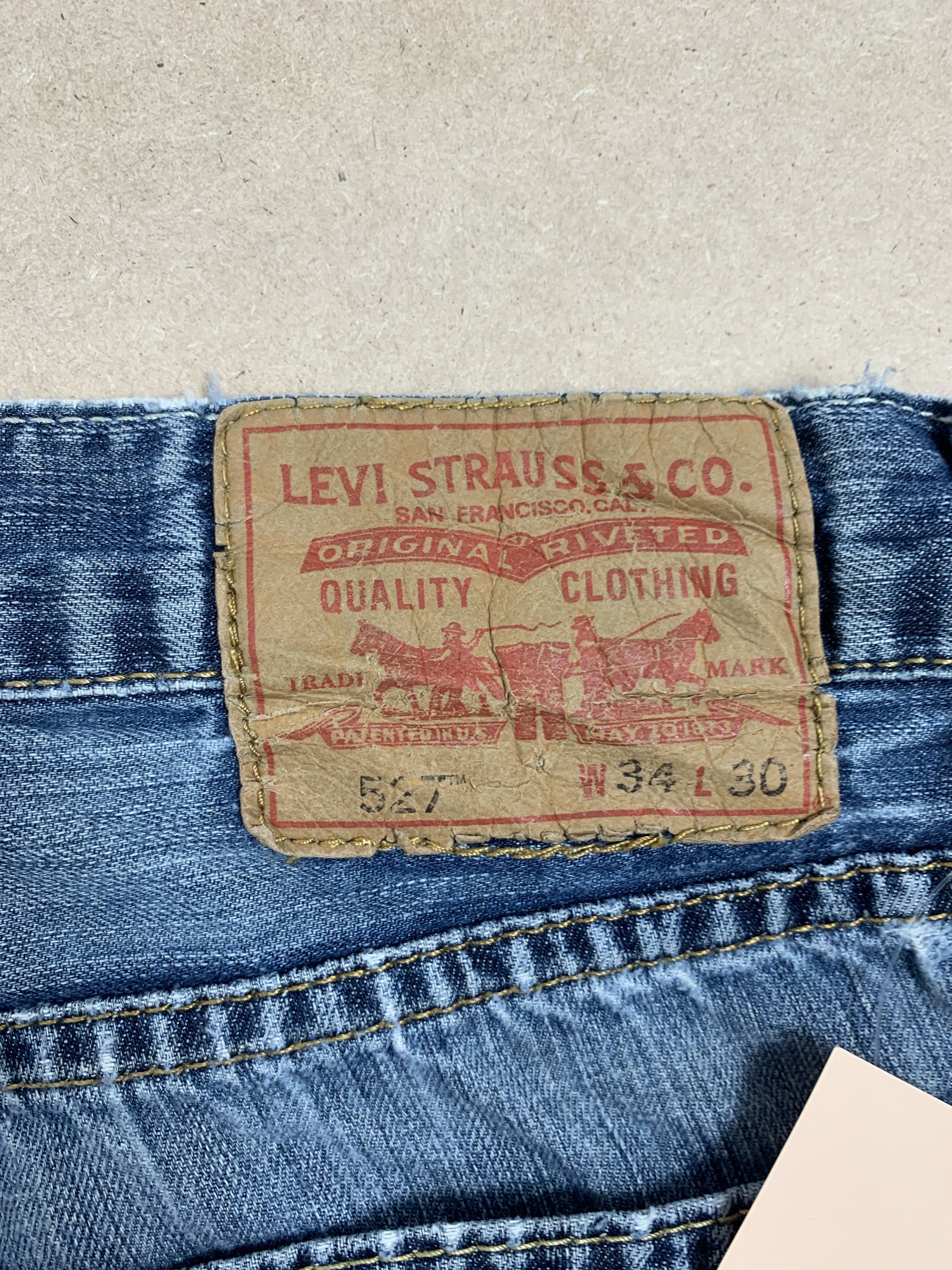 Levi's × Vintage Vintage LEVI'S 527 Distressed Flared Faded Bootcut Mid Wash Size US 32 / EU 48 - 10 Thumbnail