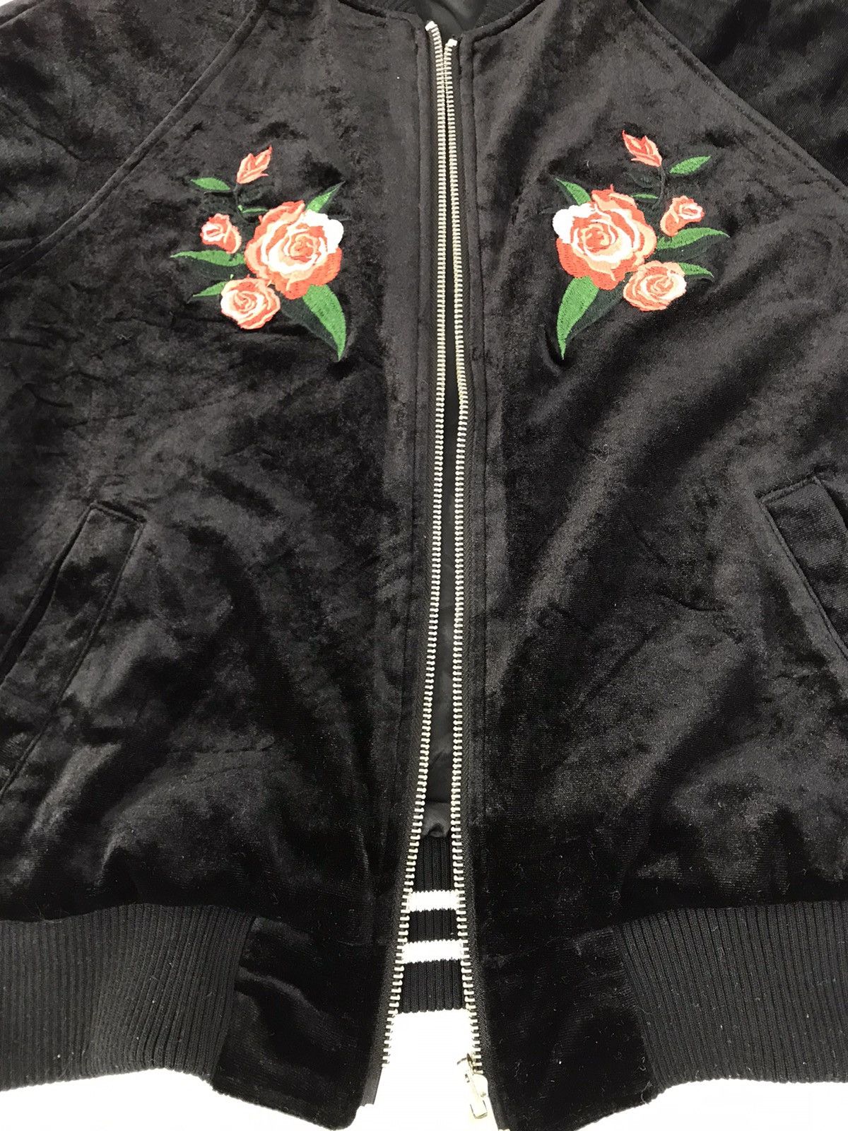 Japanese Brand × Vintage Hype Bomber Big Rose Embroidery Logo Size M / US 6-8 / IT 42-44 - 4 Thumbnail