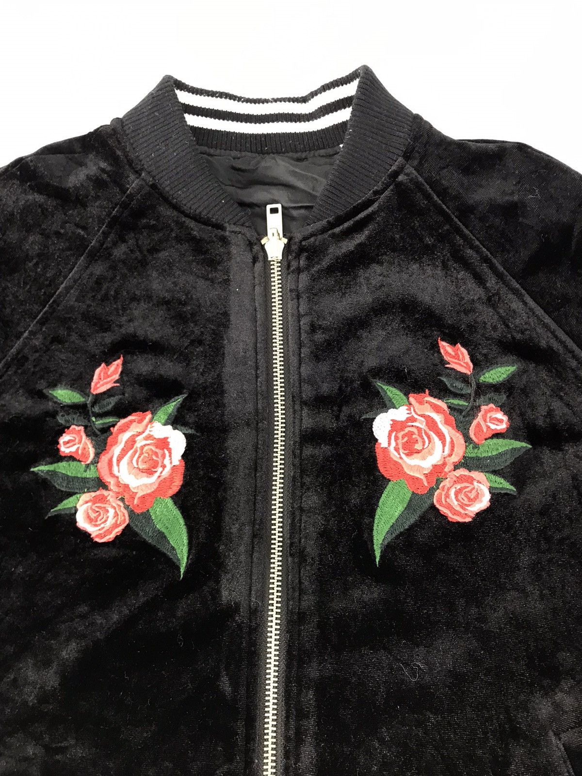 Japanese Brand × Vintage Hype Bomber Big Rose Embroidery Logo Size M / US 6-8 / IT 42-44 - 3 Thumbnail