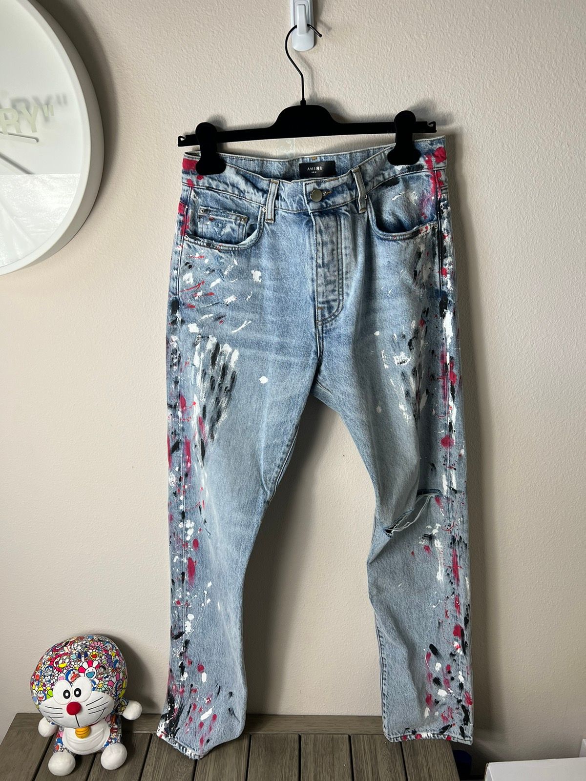 Pre-owned Amiri Painter Straight Fit Jeans In Indigo