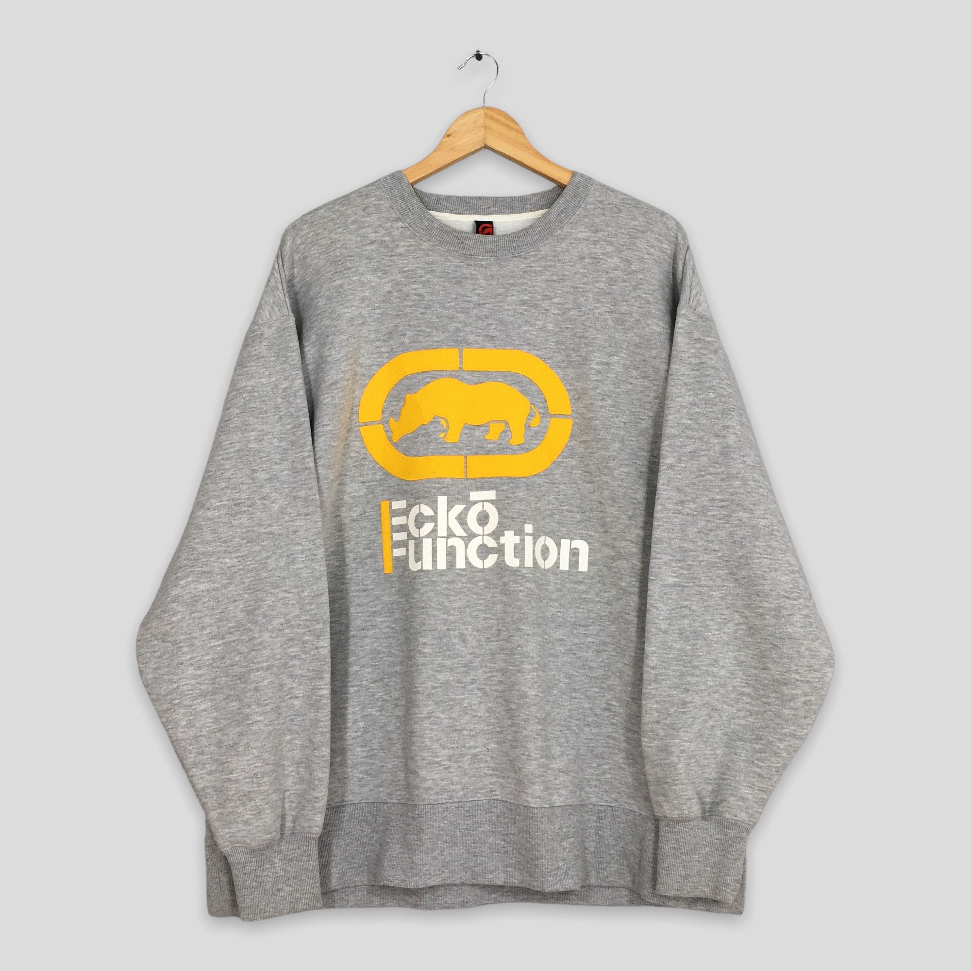 image of Ecko Unltd x Marc Ecko Vintage Ecko Function Gray Sweatshirt Xlarge in Grey, Men's