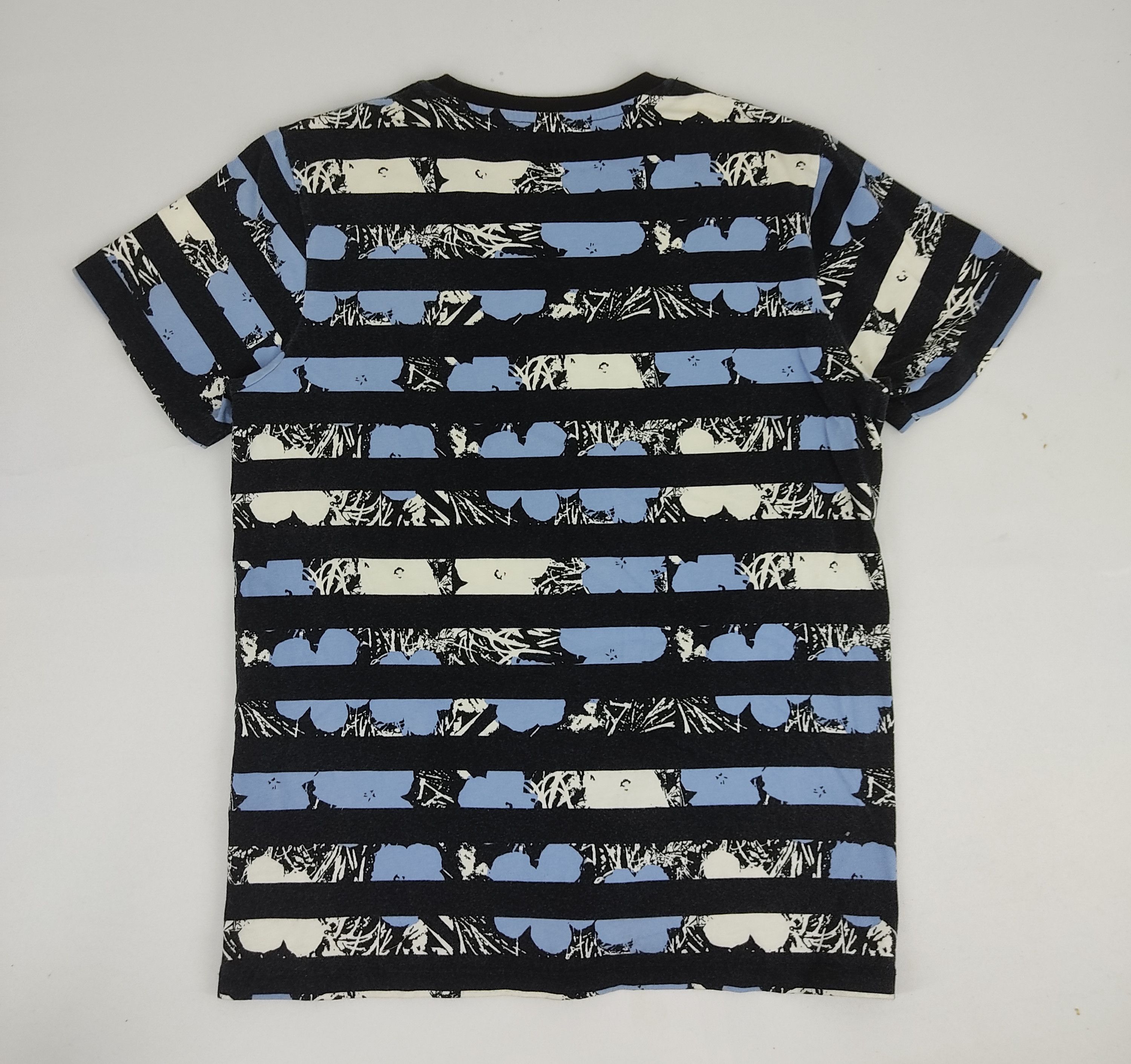 Designer × Japanese Brand × Uniqlo Andy Warhol All Over Printed Floral Flower Striped Tee Size US S / EU 44-46 / 1 - 5 Thumbnail