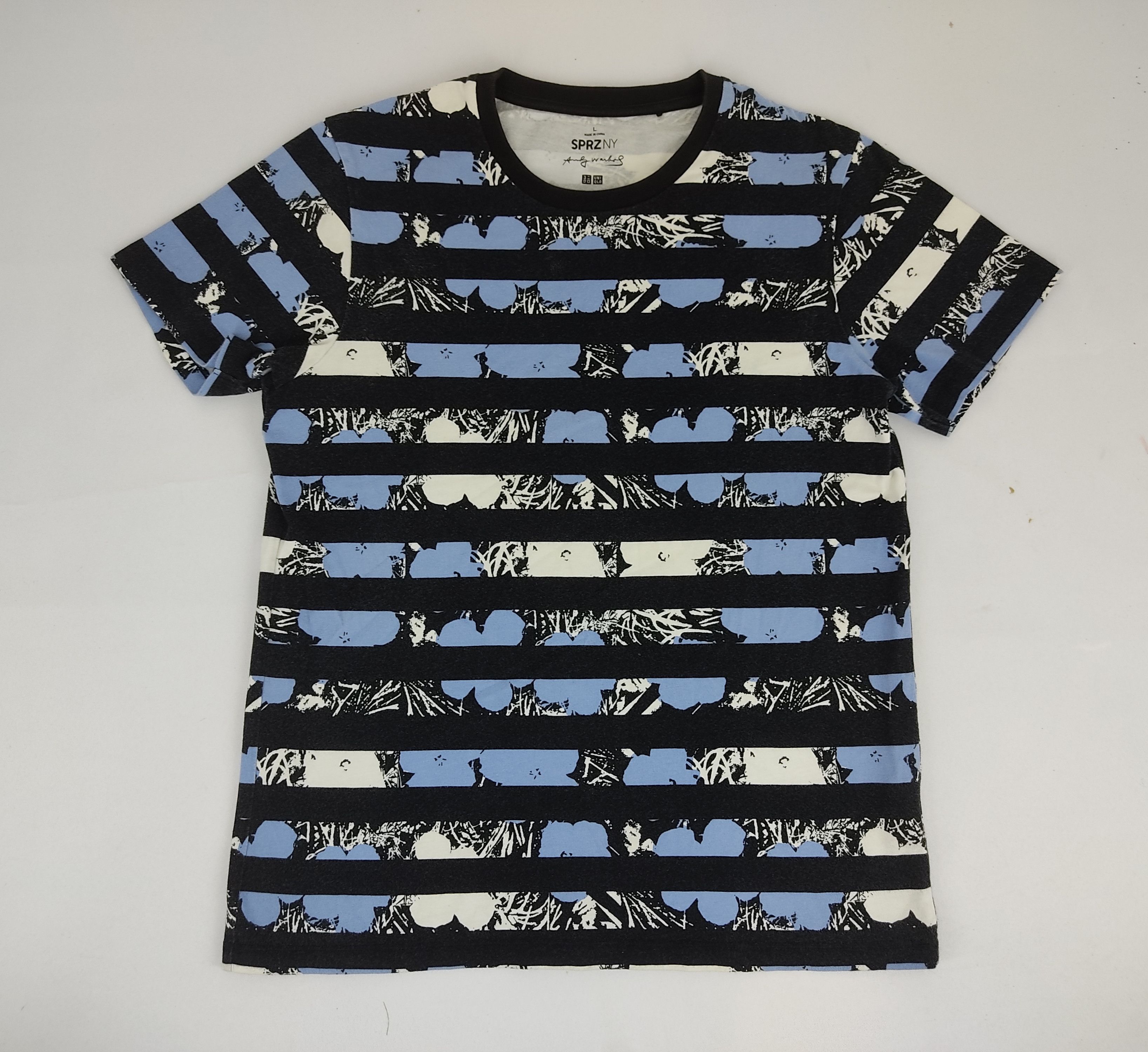 Designer × Japanese Brand × Uniqlo Andy Warhol All Over Printed Floral Flower Striped Tee Size US S / EU 44-46 / 1 - 1 Thumbnail